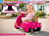 12V Kids Ride On Electric Scooter w/Bright Headlights&ColorChasing LED Light Strips,Easy FootPedal W1578P536313