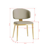 Dining Chairs Set of 2, Modern Design Home Chairs, PU Leather Metal Dining Chairs for Kitchen Dining W2700P304810