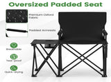 Oversized Foldable Camping Chair with Side Table & Cup Holder, 330 LBS Capacity for Outdoor 56987289