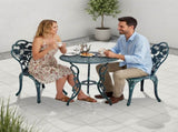 3 PCS Outdoor Set, All-Weather Cast Aluminum Rose Table and Chairs Set of 2, Patio 63577994