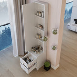 Length 11.8" x Width 15.7" x Height 63" Simple Stylish Dressing Mirror Full Body Mirror W3258P311361