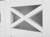 2-Door 3-Shelf Painted MDF Toilet Cabinet Melamine-Faced Particleboard Bathroom Vanity 69668108
