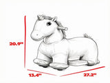 6V Electric Kids Ride On Unicorn Battery Powered Animal Toy with Music, Foot Pedal & Forward 78386139