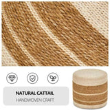 Round Pouf Ottoman Natural Seagrass Pouf Footrest, Foot Stool for Bedroom Living Room Accent 50945176