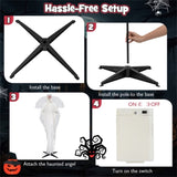 8.3 ft Halloween Standing Haunted Angel with Lighted Eyes and Automatic Wing Movement 38795094