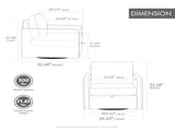 29.5''W Upholstered 360&deg Swivel Armchair with Hidden Storage, Comfy Diamond-Shape Tufted Armrests W3118P419158