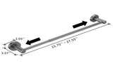Bathroom Hardware Set, Thicken Space Aluminum 3 PCS Towel bar Set- Gun Grey 16-27 Inches Adjustable 10204461