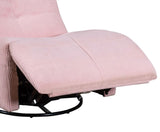 Georgena 31" Pink Corduroy Swivel Glider Recliner B061P159838