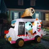 8ft Clown Ice Cream Truck Halloween Inflatable Decorations 73606755