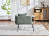 Leisure Chair, Lounge Relaxing Chair Small Table and Back Pillow, Modern Upholstered Chairs W395P453314