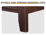 Brown P2 density board solid wood veneer frame 75*40*61CM two drawers with upper compartment 38698742
