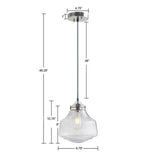 Elm Bell-Shaped Glass Pendant B03595701