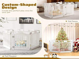 6-Panel HDPE Dog Playpen - Convertible Design , Lockable Door, Suction Cups Ground 55478719