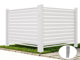 Air Conditioner Privacy Screen Fence, 44"W x 44"H 2 Panels Vinyl Outdoor Pool Equipment Trash Can 46028027
