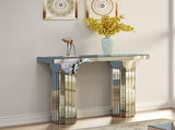 Mirrored Console Table Wide Bling Silver Mirror Entryway Desk Modern Rectangle Sofa Table Entryway 50704256