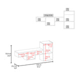 Wallshe 47" Wide 7-Tier Wall Shelf, Cube Shelf Modular Shelf for Living Room, Home office, Bedroom B200P240260