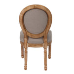 ZUN French Country Dining Chairs with Round Back Set of 2, Upholstered, Solid Wood Legs, Side Chairs for 26233100