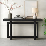 U_STYLE Contemporary Console Table with Wood Top, Extra Long Entryway Table for Entryway, Hallway, N711P230809B