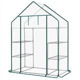 Mini Walk-in Greenhouse with PE Cover, 4-Shelf Indoor Outdoor Plant Gardening Green House for Garden 57670893