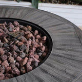 ZUN Outdoor Propane Fire Pit, Square Stonecrest Gas Fire Pit for Outside Patio, Concrete Propane Fire W2734P194108