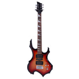 Novice Flame Shaped Electric Guitar HSH Pickup Bag Strap Paddle Rocker Cable Wrench Tool Sunset 57043845