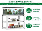 40-50 Gallon Fish Tank Stand - Metal Aquarium Stand, 31.5 "L x 18 "W x 34"H Adjustable Heavy Duty 18850243
