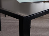 4pcs Elegant Assembled Stripping Texture High Backrest Dining Chairs BlackReplace 69148825