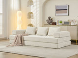 Comfy Convertible Folding Mattress Couch, Floor Bed, Chenille Floor with Armrest, Floor W1143P401145