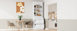 TOPMAX Modern 83.7inch High Kitchen Pantry, Freestanding Tall Kitchen N717P221575K