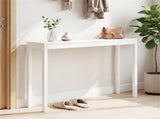 48" Solid Wood Leg Console Table, Narrow Farmhouse Entryway Table for Hallway & Sofa - White 27486499
