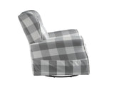 Patli Gray&White Fabric Glider Chair with Swivel B2726P242561