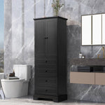 ZUN Storage Cabinet with 2 Doors and 4 Drawers for Bathroom, Office, Adjustable Shelf, MDF Board with 85954372