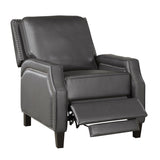 Push Back Reclining Chair Transitional Style Grey Color Self-Reclining Motion Chair 1pc Cushion Seat B011104413