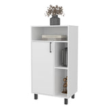 FM FURNITURE Blackwater Cabinet with Open Storage and 1 Door, White B128P301382