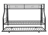 Twin Over Full with trundle Metal Bunk Bed , No Box Spring Needed, Easy Assemble W311P297436
