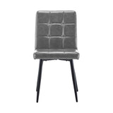 ZUN Dining Chairs set of 4, Faux Leather Kitchen Chair, Metal Leg 53202039