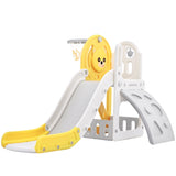 ZUN Toddler Climber and Slide Set 4 in 1, Kids Playground Climber Freestanding Slide Playset with PP304158AAL