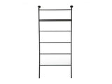 Towel Stand Ladder with Bathroom Storage Shelf, Black 91618520