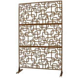 Outdoor & Indoor Privacy Metal Privacy 76" H48" W, Freestanding Decorative Privacy W465P193254