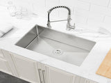 Stainless Steel Kitchen Sink, 33x19 Drop In Single Bowl, Undermount Handmade Sink in Dark Gray, 31436810