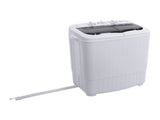 Compact Twin Tub with Built-in Drain Pump XPB35-188S 14.3lbs Semi-automatic Gray Cover 11490981