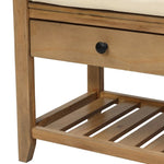 ZUN TREXM Shoe Rack with Cushioned Seat and Drawers, Multipurpose Entryway Storage Bench WF195386AAD