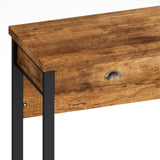 3-Drawer Long Dining Table Set with Power Outlets, Bar Kitchen Table Set with Circular PU Stools, W757134229