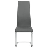 Grey and Chrome High Back Side Chairs B062P145654
