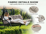 Outdoor Swing Cushions 70 Inch, Waterproof 4" Thick Porch Swing Cushion Replacement with Backrest 15335542