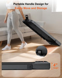 Walking Pad Treadmill, 2-in-1 Desk Under Treadmills with Handle Bar, 3HP Foldable Walking Pad, 94716699