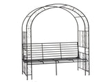 Arc Roof Double Layer With Chair Iron Arch Courtyard Black 53368392
