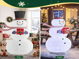 6FT Snowman with Auto-Opening Gift Box, 200 White Lights, Expandable Fabric Christmas Decor, US Plug 12259912