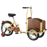 ZUN Foldable Tricycle for Kids Ages 6-12,Mini Cargo,Pet,Reverse Tricycle,Outdoor Parent-Child W1019P163630