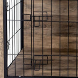 ZUN Dog Crate Furniture , Wooden Dog Crate with Double Doors, Dog Furniture, Indoor Dog Kennel, W331P225793